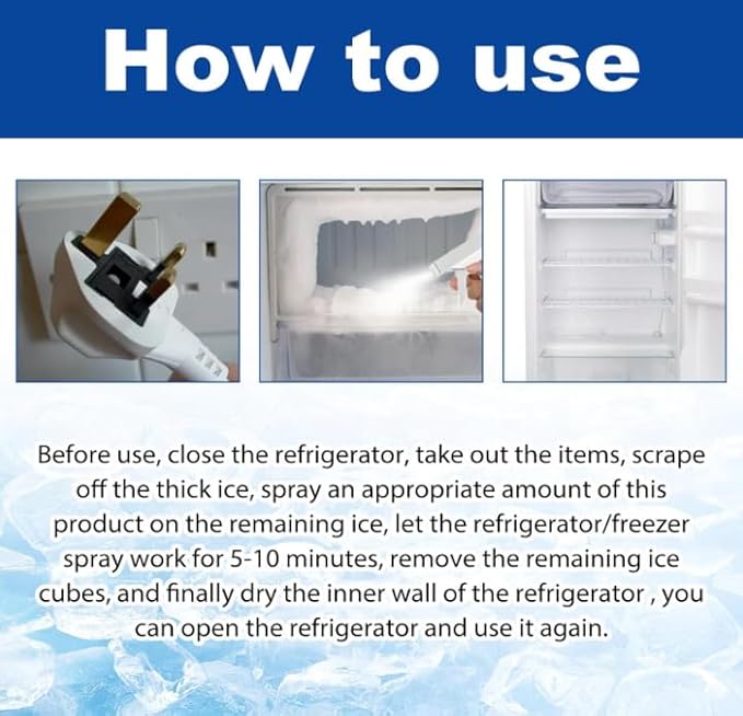 Defrosting Spray for Fridge Freezer (Pack of 2)