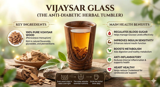 Vijaysar herbal wood tumbler (4 Inch)